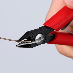 KNIPEX 75 12 125 Elektronik-Seitenschneider mit Kunststoff-Hüllen brüniert 125 mm