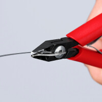 KNIPEX 75 12 125 Elektronik-Seitenschneider mit Kunststoff-Hüllen brüniert 125 mm