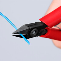 KNIPEX 75 22 125 Elektronik-Seitenschneider mit Kunststoff-Hüllen brüniert 125 mm