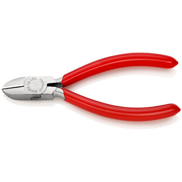 KNIPEX 76 03 125 Seitenschneider für Elektromechaniker mit Kunststoff überzogen verchromt 125 mm