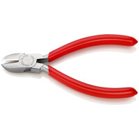 KNIPEX 76 03 125 Seitenschneider für Elektromechaniker mit Kunststoff überzogen verchromt 125 mm