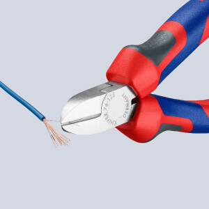 KNIPEX 76 05 125 Seitenschneider für Elektromechaniker mit Comfort-Griffen verchromt 125 mm