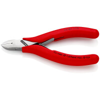 KNIPEX 77 01 115 Elektronik-Seitenschneider mit durchgestecktem Gelenk mit rutschhemmenden Kunststoff-Hüllen 115 mm