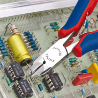 KNIPEX 77 02 120 H Elektronik-Seitenschneider mit eingesetzter Hartmetallschneide mit Mehrkomponenten-Hüllen 120 mm
