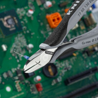 KNIPEX 77 02 130 ESD Elektronik-Seitenschneider ESD mit durchgestecktem Gelenk mit Mehrkomponenten-Hüllen 130 mm