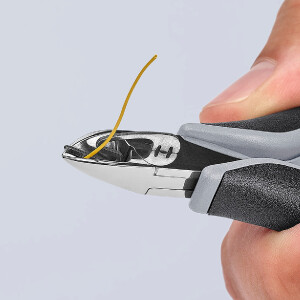 KNIPEX 77 12 115 ESDSB Elektronik-Seitenschneider ESD mit durchgestecktem Gelenk mit Mehrkomponenten-Hüllen 115 mm