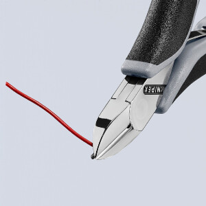 KNIPEX 77 12 115 ESDSB Elektronik-Seitenschneider ESD mit durchgestecktem Gelenk mit Mehrkomponenten-Hüllen 115 mm