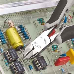 KNIPEX 77 32 120 H ESD Elektronik-Seitenschneider mit eingesetzter Hartmetallschneide ESD mit Mehrkomponenten-Hüllen 120 mm