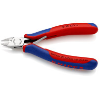 KNIPEX 77 32 120 H Elektronik-Seitenschneider mit eingesetzter Hartmetallschneide mit Mehrkomponenten-Hüllen 120 mm