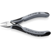 KNIPEX 77 32 130 ESD Elektronik-Seitenschneider ESD mit durchgestecktem Gelenk mit Mehrkomponenten-Hüllen 130 mm