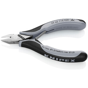 KNIPEX 77 42 115 ESD Elektronik-Seitenschneider ESD mit...