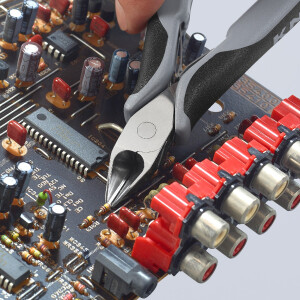 KNIPEX 77 42 130 ESD Elektronik-Seitenschneider ESD mit durchgestecktem Gelenk mit Mehrkomponenten-Hüllen 130 mm