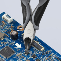 KNIPEX 77 42 130 ESD Elektronik-Seitenschneider ESD mit durchgestecktem Gelenk mit Mehrkomponenten-Hüllen 130 mm