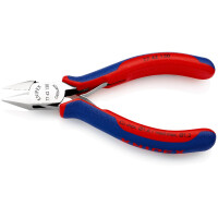 KNIPEX 77 42 130 Elektronik-Seitenschneider mit durchgestecktem Gelenk mit Mehrkomponenten-Hüllen 130 mm