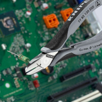KNIPEX 77 82 130 ESD Elektronik-Seitenschneider ESD mit durchgestecktem Gelenk mit Mehrkomponenten-Hüllen 130 mm
