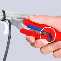 KNIPEX 78 03 150 V01 Slim Knips im Werkzeugholster Komfortabel transportieren, Schneiden auch in tiefen, engen Bauräumen schlagfestes Kunststoffgehäuse 158 mm