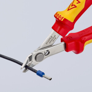 KNIPEX 78 06 125 SB Electronic Super Knips® VDE isoliert mit Mehrkomponenten-Hüllen, VDE-geprüft 125 mm
