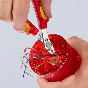 KNIPEX 78 06 125 SB Electronic Super Knips® VDE isoliert mit Mehrkomponenten-Hüllen, VDE-geprüft 125 mm