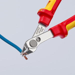 KNIPEX 78 06 125 SB Electronic Super Knips® VDE isoliert mit Mehrkomponenten-Hüllen, VDE-geprüft 125 mm