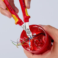 KNIPEX 78 06 125 SB Electronic Super Knips® VDE isoliert mit Mehrkomponenten-Hüllen, VDE-geprüft 125 mm