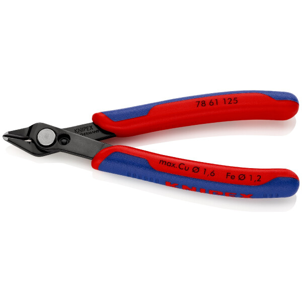 KNIPEX 78 61 125 SB Electronic Super Knips® mit Mehrkomponenten-Hüllen brüniert 125 mm