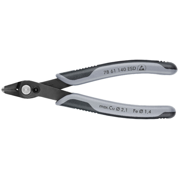 KNIPEX 78 61 140 ESDSB Electronic Super Knips® XL ESD mit Mehrkomponenten-Hüllen brüniert 140 mm