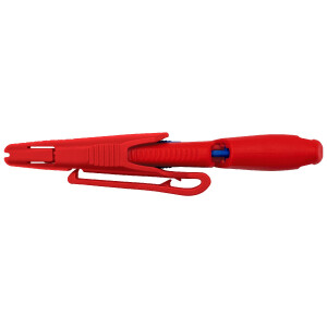 KNIPEX 78 61 150 V01 Slim Knips im Werkzeugholster Komfortabel transportieren, Schneiden auch in tiefen, engen Bauräumen schlagfestes Kunststoffgehäuse schwarz atramentiert 158 mm