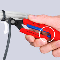 KNIPEX 78 61 150 V01 Slim Knips im Werkzeugholster Komfortabel transportieren, Schneiden auch in tiefen, engen Bauräumen schlagfestes Kunststoffgehäuse schwarz atramentiert 158 mm