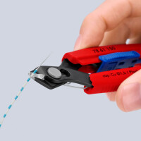 KNIPEX 78 61 150 V01 Slim Knips im Werkzeugholster Komfortabel transportieren, Schneiden auch in tiefen, engen Bauräumen schlagfestes Kunststoffgehäuse schwarz atramentiert 158 mm