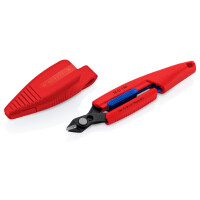 KNIPEX 78 61 150 V01 Slim Knips im Werkzeugholster Komfortabel transportieren, Schneiden auch in tiefen, engen Bauräumen schlagfestes Kunststoffgehäuse schwarz atramentiert 158 mm
