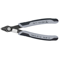 KNIPEX 78 71 125 ESD Electronic Super Knips® ESD mit Mehrkomponenten-Hüllen brüniert 125 mm