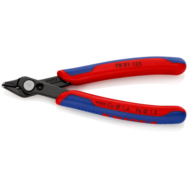 KNIPEX 78 81 125 SB Electronic Super Knips® mit Mehrkomponenten-Hüllen brüniert 125 mm