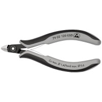 KNIPEX 79 02 120 ESD Präzisions-Elektronik-Seitenschneider ESD mit Mehrkomponenten-Hüllen brüniert 120 mm