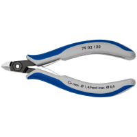 KNIPEX 79 02 120 Präzisions-Elektronik-Seitenschneider mit Mehrkomponenten-Hüllen brüniert 120 mm