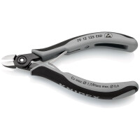 KNIPEX 79 12 125 ESD Präzisions-Elektronik-Seitenschneider ESD mit Mehrkomponenten-Hüllen brüniert 125 mm