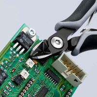 KNIPEX 79 12 125 ESD Präzisions-Elektronik-Seitenschneider ESD mit Mehrkomponenten-Hüllen brüniert 125 mm