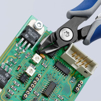 KNIPEX 79 12 125 Präzisions-Elektronik-Seitenschneider mit Mehrkomponenten-Hüllen brüniert 125 mm