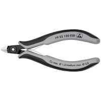 KNIPEX 79 22 120 ESD Präzisions-Elektronik-Seitenschneider ESD mit Mehrkomponenten-Hüllen brüniert 120 mm