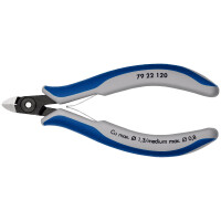 KNIPEX 79 22 120 Präzisions-Elektronik-Seitenschneider mit Mehrkomponenten-Hüllen brüniert 120 mm