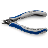 KNIPEX 79 22 120 Präzisions-Elektronik-Seitenschneider mit Mehrkomponenten-Hüllen brüniert 120 mm