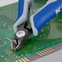 KNIPEX 79 22 120 Präzisions-Elektronik-Seitenschneider mit Mehrkomponenten-Hüllen brüniert 120 mm