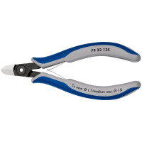KNIPEX 79 22 125 Präzisions-Elektronik-Seitenschneider mit Mehrkomponenten-Hüllen brüniert 125 mm