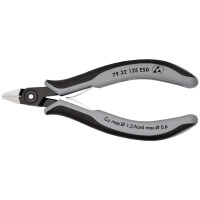 KNIPEX 79 32 125 ESD Präzisions-Elektronik-Seitenschneider ESD mit Mehrkomponenten-Hüllen brüniert 125 mm