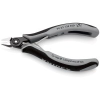 KNIPEX 79 32 125 ESD Präzisions-Elektronik-Seitenschneider ESD mit Mehrkomponenten-Hüllen brüniert 125 mm