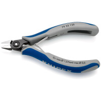 KNIPEX 79 32 125 Präzisions-Elektronik-Seitenschneider mit Mehrkomponenten-Hüllen brüniert 125 mm