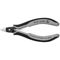 KNIPEX 79 42 125 ESD Präzisions-Elektronik-Seitenschneider ESD mit Mehrkomponenten-Hüllen brüniert 125 mm