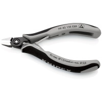 KNIPEX 79 42 125 ESD Präzisions-Elektronik-Seitenschneider ESD mit Mehrkomponenten-Hüllen brüniert 125 mm