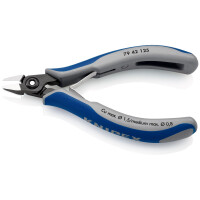 KNIPEX 79 42 125 Präzisions-Elektronik-Seitenschneider mit Mehrkomponenten-Hüllen brüniert 125 mm