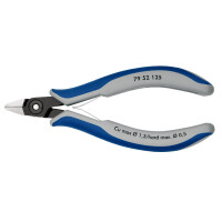 KNIPEX 79 52 125 Präzisions-Elektronik-Seitenschneider mit Mehrkomponenten-Hüllen brüniert 125 mm