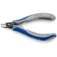 KNIPEX 79 52 125 Präzisions-Elektronik-Seitenschneider mit Mehrkomponenten-Hüllen brüniert 125 mm